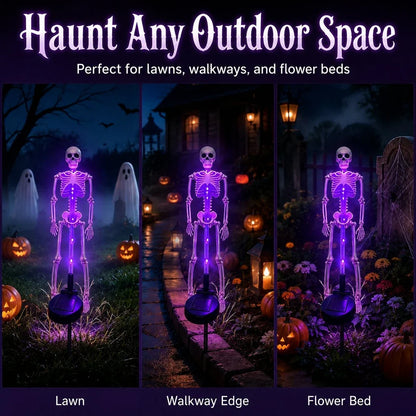 Solar Skull Garden Light