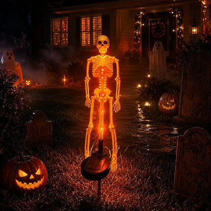 Solar Skull Garden Light