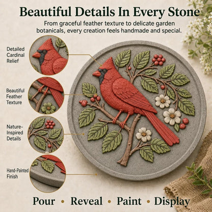 🐦🌻  Garden Art Stepping Stone Mold