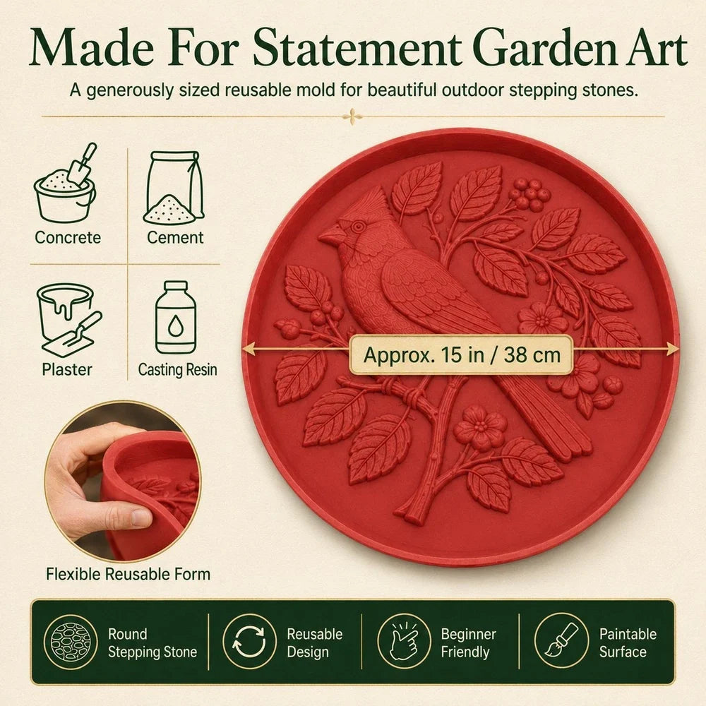 🐦🌻  Garden Art Stepping Stone Mold