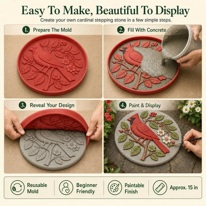 🐦🌻  Garden Art Stepping Stone Mold