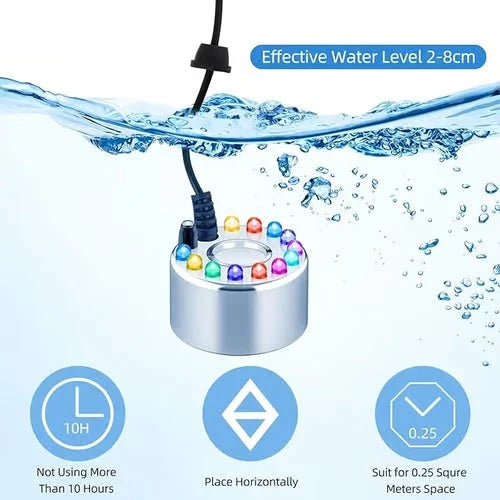 12-LED Ultrasonic Mist Maker Fogger
