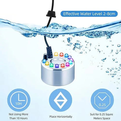 12-LED Ultrasonic Mist Maker Fogger
