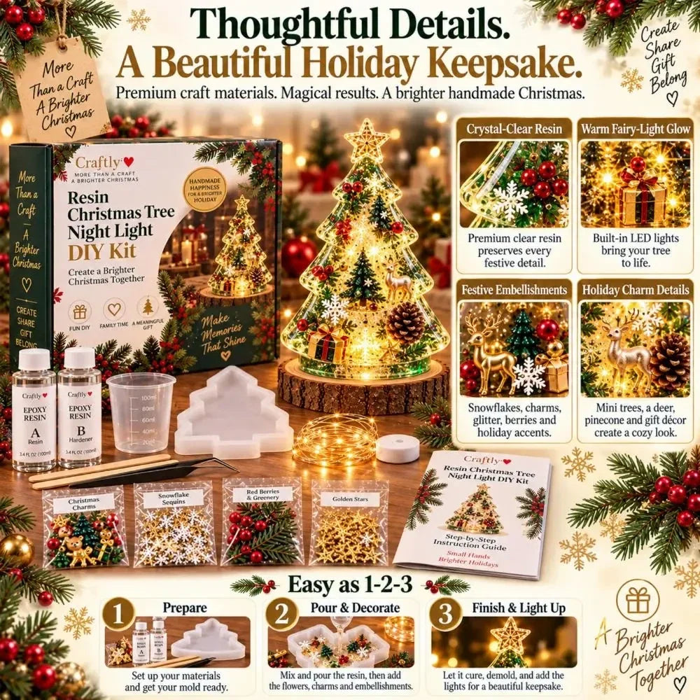 Resin Christmas Tree Craft Kit