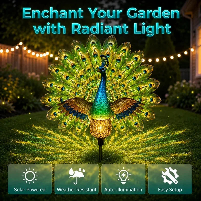 🔥 Limited time-50% OFF Solar Peacock Garden Sculpture Light Transform Your Outdoor Space