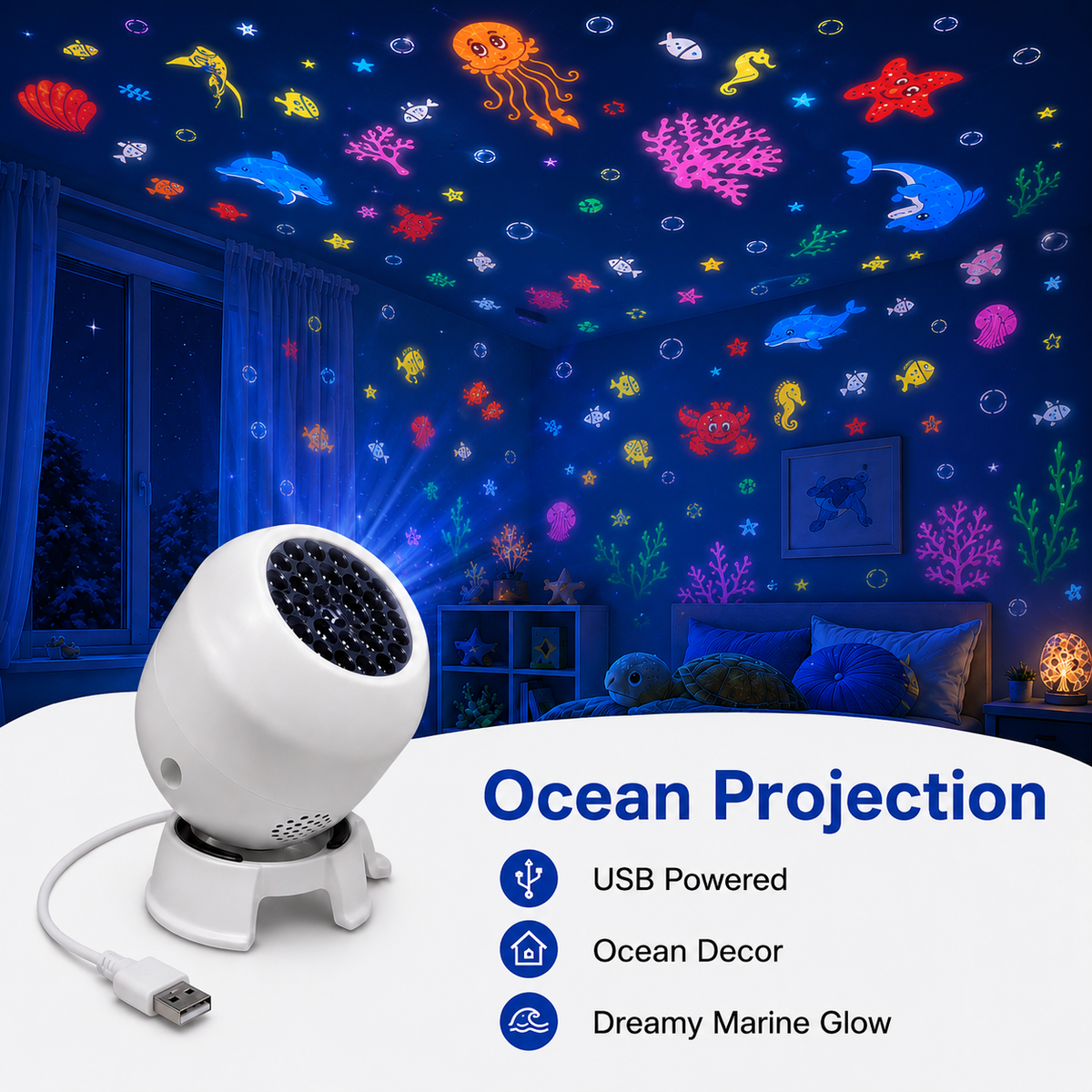 🎅 Turn Any Room Into a Christmas Wonderland – Holiday Projection Night Light
