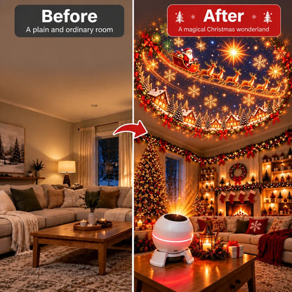 🎅 Turn Any Room Into a Christmas Wonderland – Holiday Projection Night Light