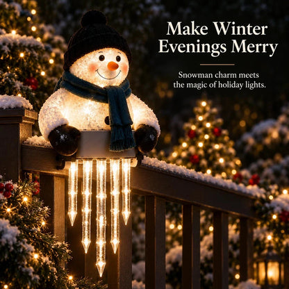 WinterGlow Snowman Icicle Light Decor